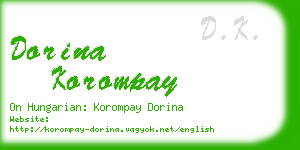 dorina korompay business card